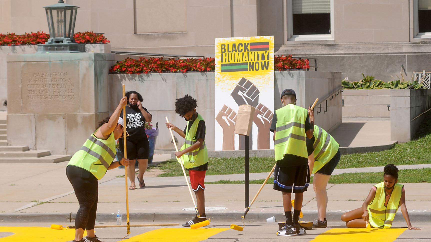 'BLACK HUMANITY NOW!' street mural complete